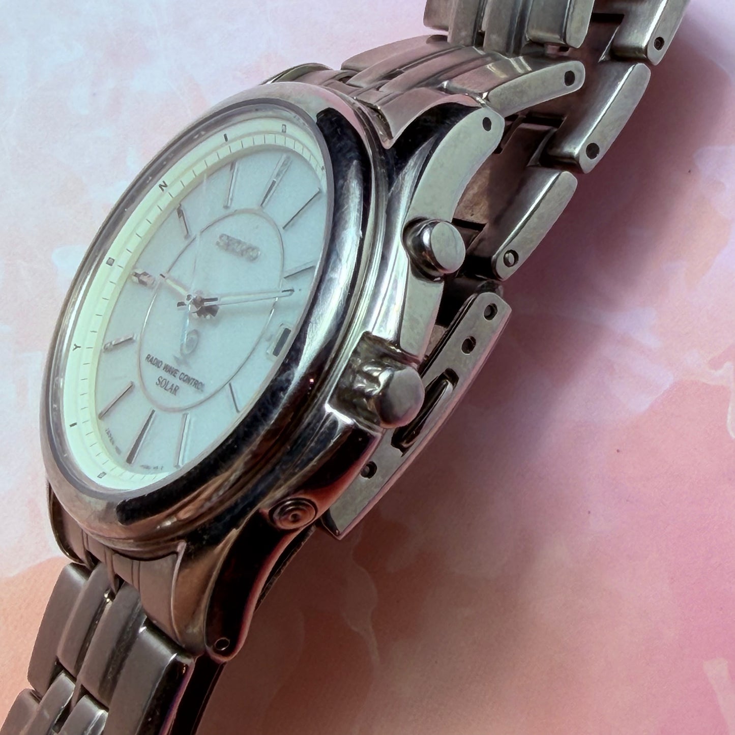 SEIKO RADIO WAVE CONTROL SOLAR QUARTZ JAPAN PRE-LOVED WATCH