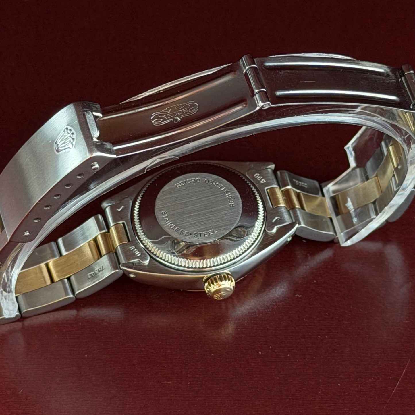 ROLEX OYSTER PERPETUAL TWO-TONE AUTOMATIC SWITZERLAND PRE-LOVED WATCH