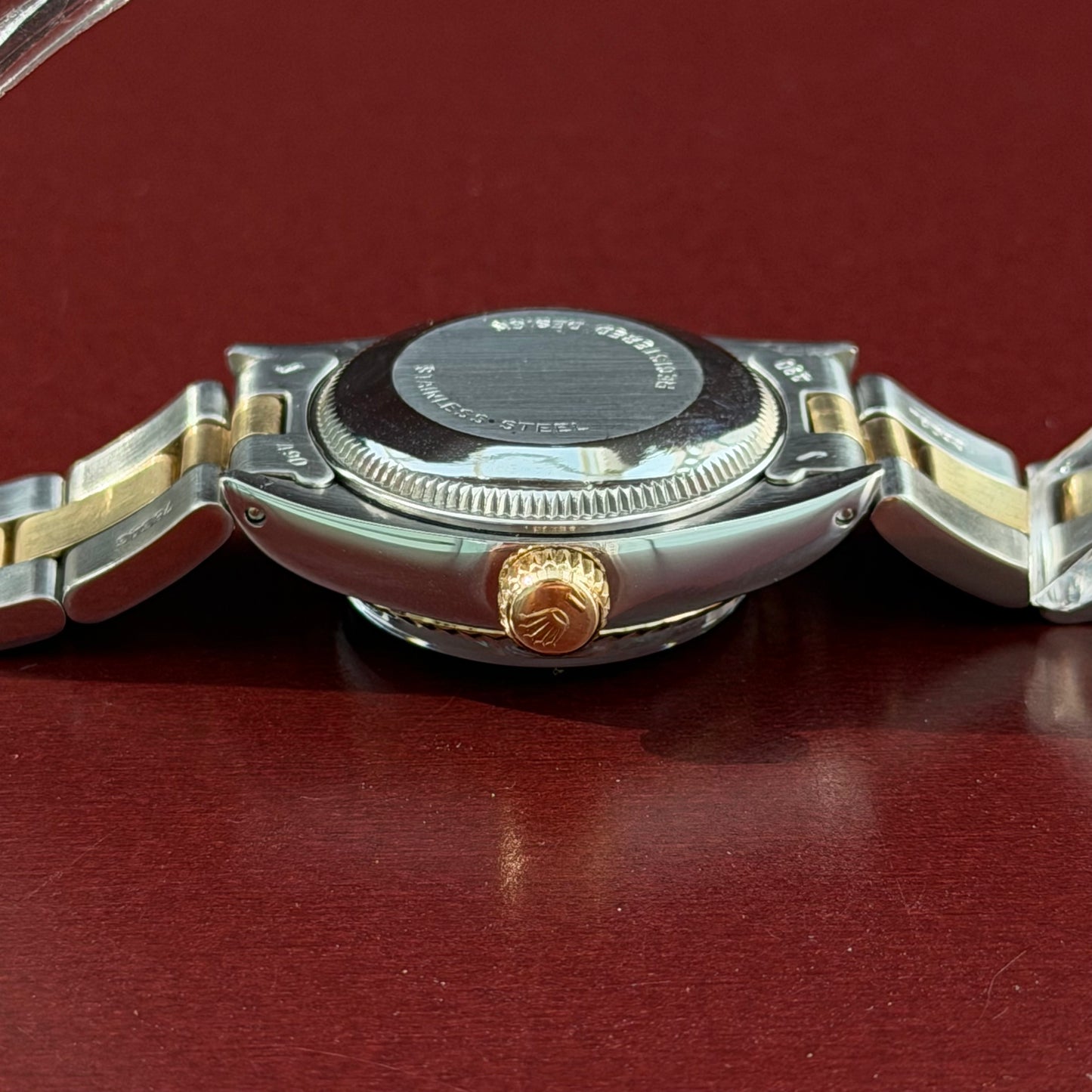 ROLEX OYSTER PERPETUAL TWO-TONE AUTOMATIC SWITZERLAND PRE-LOVED WATCH