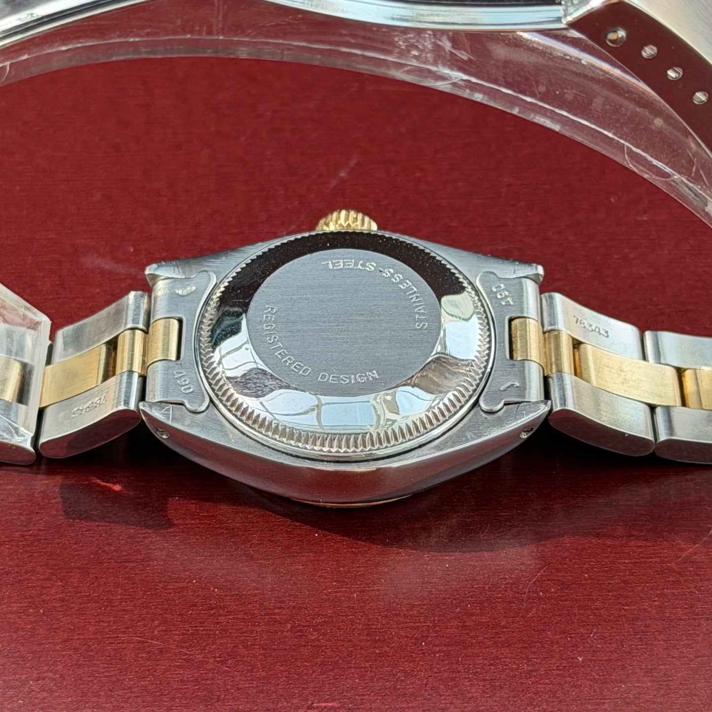 ROLEX OYSTER PERPETUAL TWO-TONE AUTOMATIC SWITZERLAND PRE-LOVED WATCH