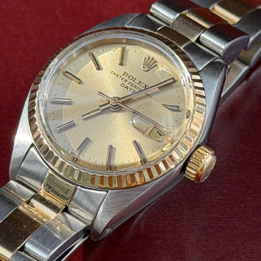 ROLEX OYSTER PERPETUAL TWO-TONE AUTOMATIC SWITZERLAND PRE-LOVED WATCH