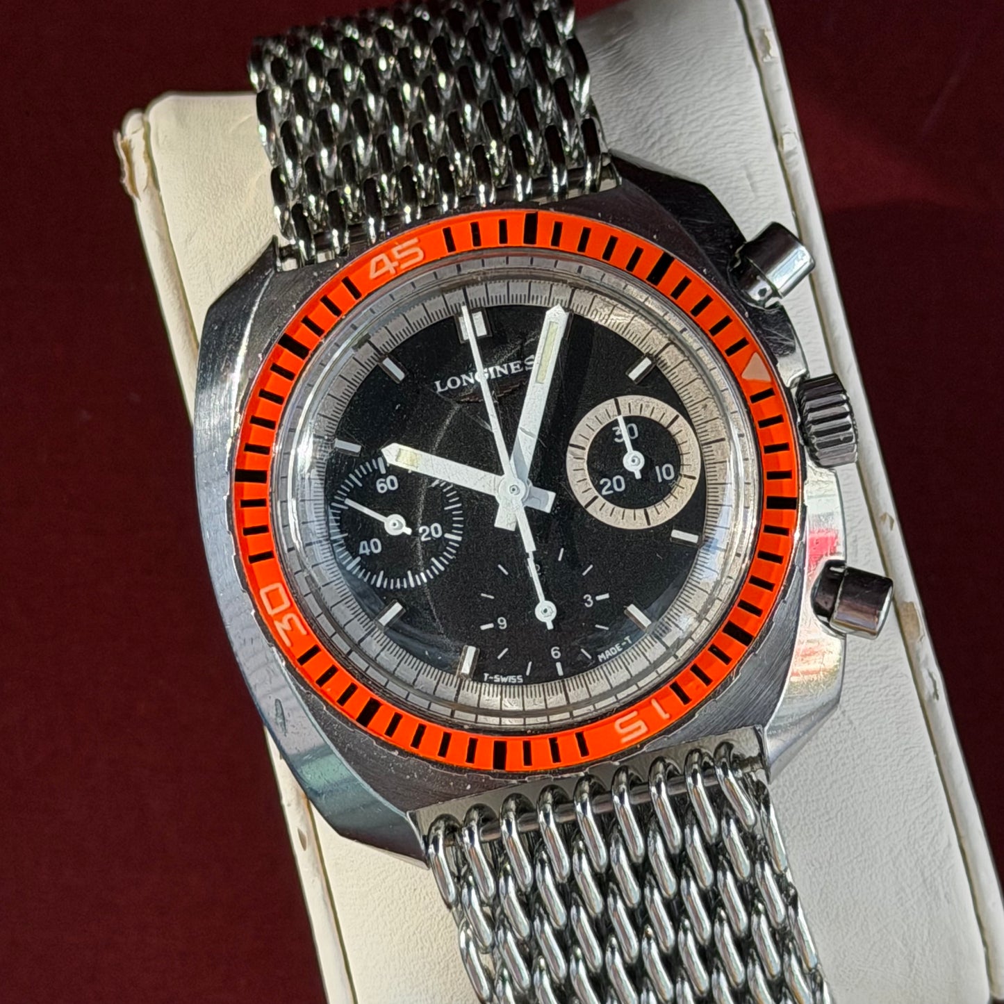 LONGINES SKIN DIVER BIG EYE CHRONOGRAPH MANUAL WINDING SWITZERLAND PRE-LOVED WATCH