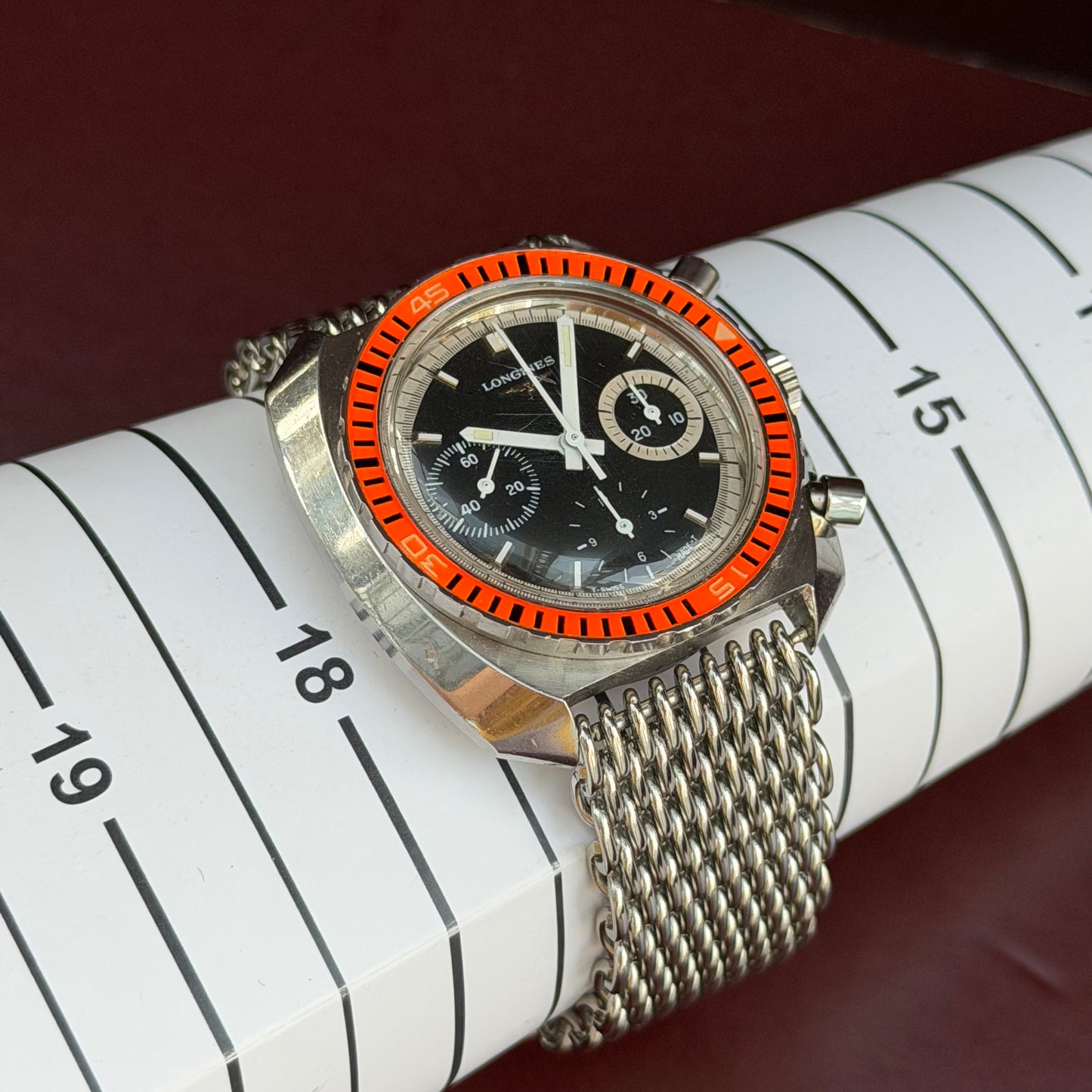 LONGINES SKIN DIVER BIG EYE CHRONOGRAPH MANUAL WINDING SWITZERLAND PRE-LOVED WATCH