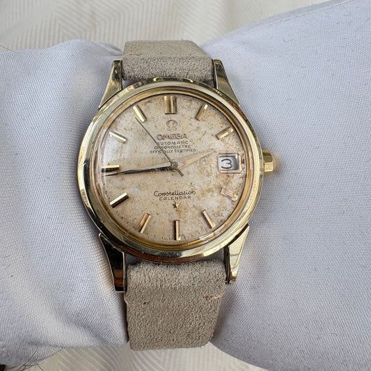 OMEGA CONSTELLATION CALENDAR 2943-1SC 1960s VINTAGE CHRONOMETER AUTOMATIC SWISS WATCH