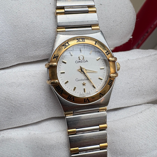 OMEGA CONSTELLATION LADIES SWISS GOLD PREOWNED QUARTZ WATCH