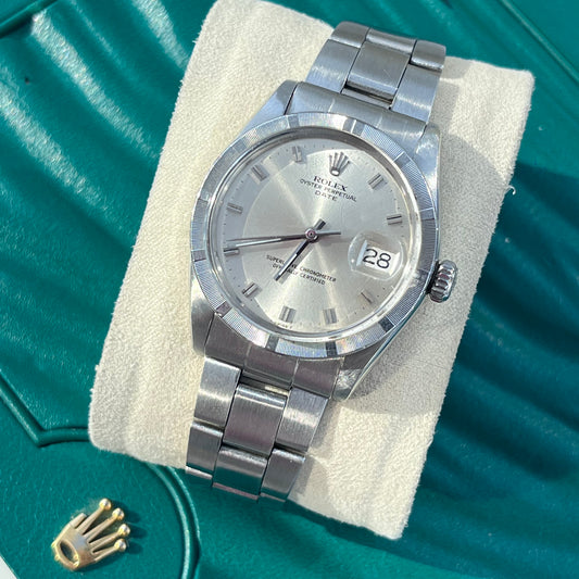 ROLEX OYSTER PERPETUAL DATE 1970s AUTOMATIC CHRONOMETER SWISS PRE-LOVED WATCH