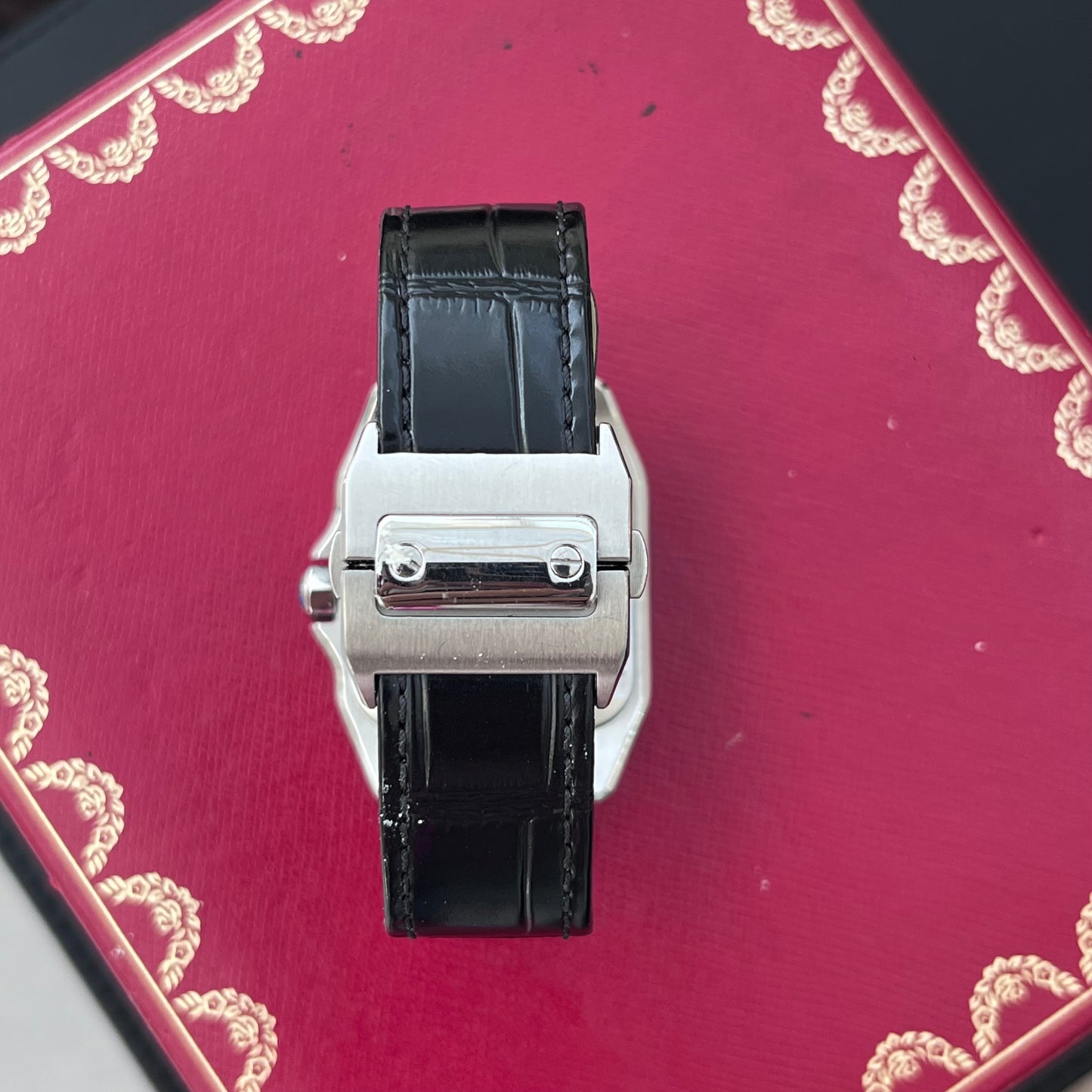CARTIER SANTOS 100 XL AUTOMATIC WHITE ROMAN DIAL SWISS PRE-LOVED WATCH