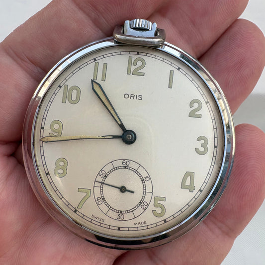 ORIS POCKET WATCH 1950s MANUAL WINDING SWISS PREOWNED