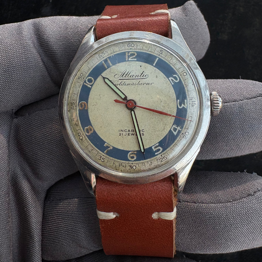 ATLANTIC VINTAGE MANUAL WINDING WATCH 1950S SWISS