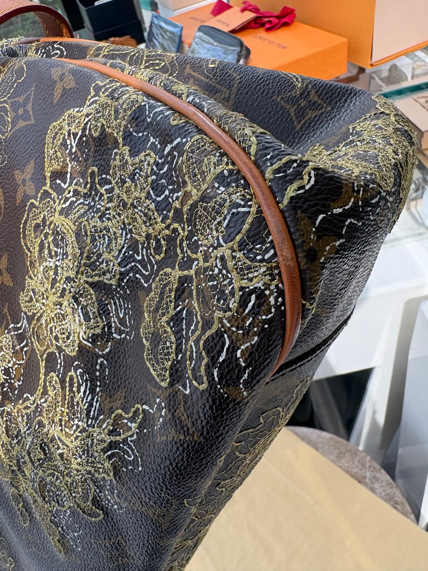 Louis Vuitton Monogram Canvas Limited Edition Dentelle Batignolles Horizontal Preloved Bag