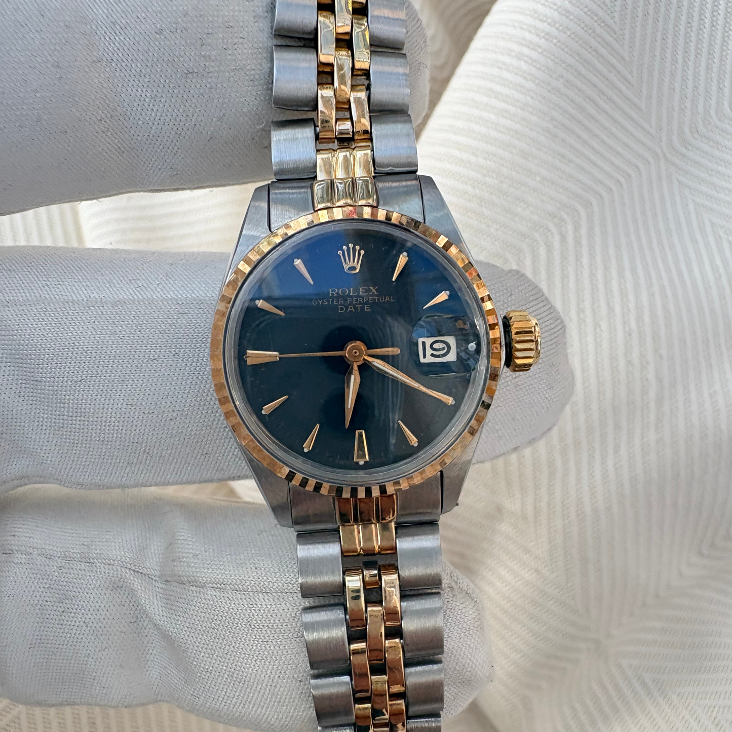 ROLEX DATEJUST LADIES GOLD&STEEL AUTOMATIC SWISS PRELOVED WATCH