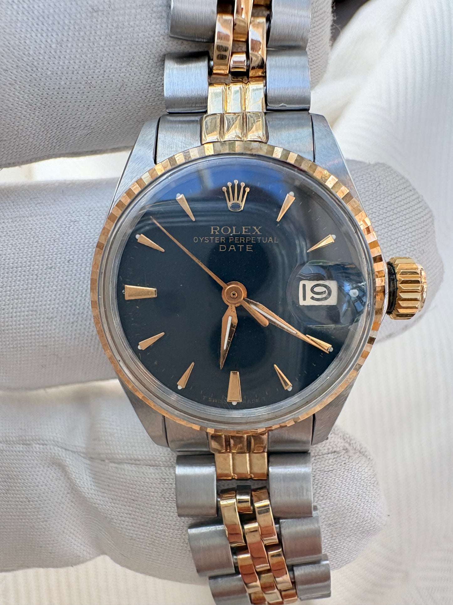 ROLEX DATEJUST LADIES GOLD&STEEL AUTOMATIC SWISS PRELOVED WATCH