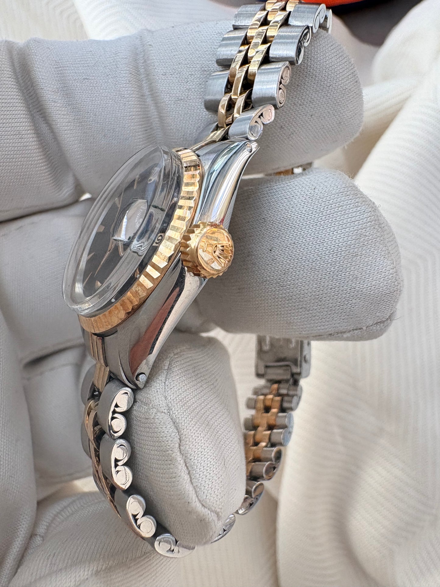 ROLEX DATEJUST LADIES GOLD&STEEL AUTOMATIC SWISS PRELOVED WATCH