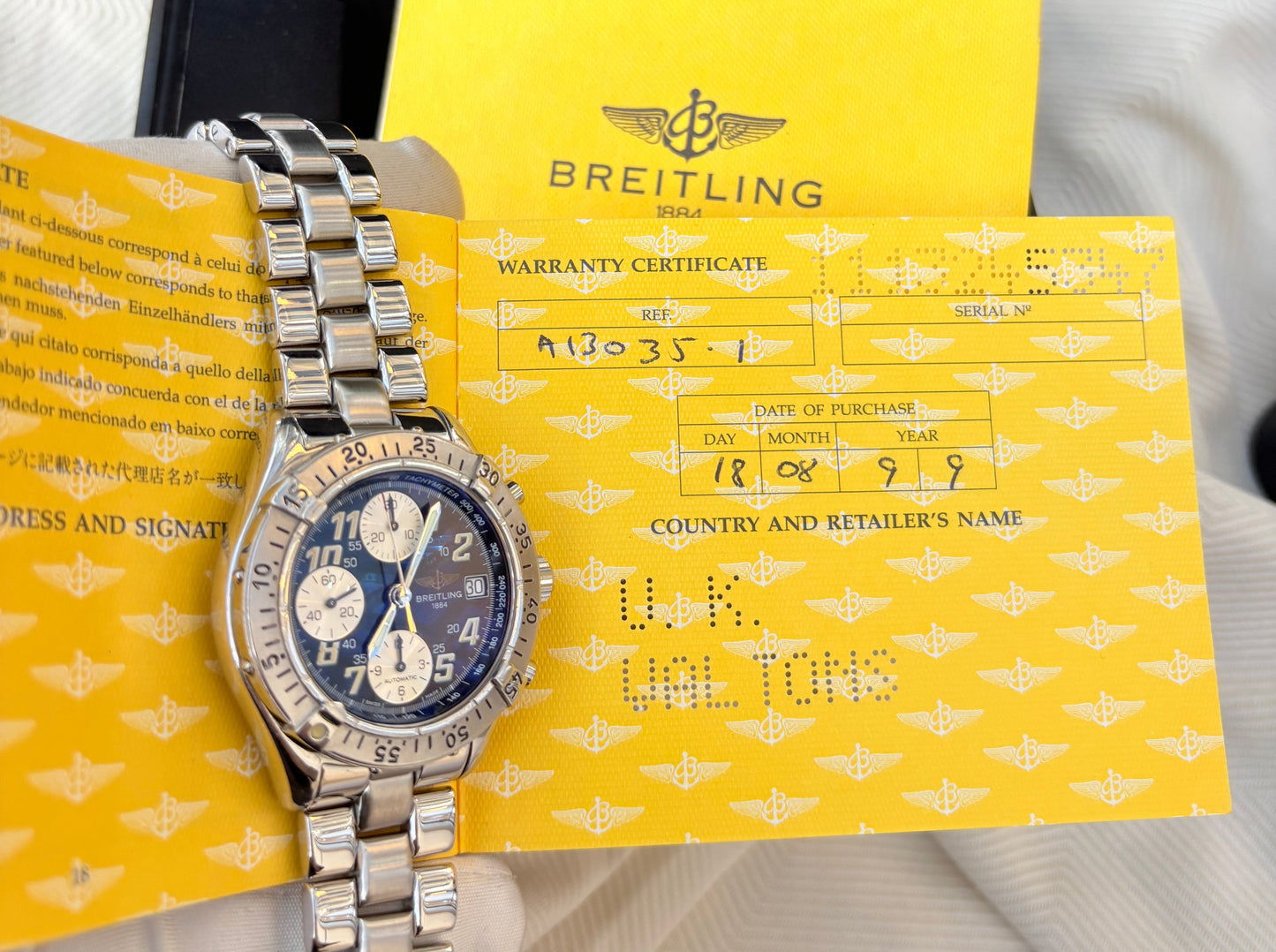 BREITLING COLT AUTOMATIC CHRONOGRAPH PRELOVED SWISS WATCH