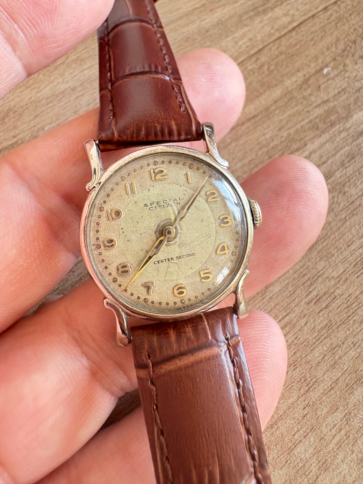CITIZEN SPECIAL ARTDECO 1940s MANUAL WINDING VINTAGE JAPAN PRE-OWNED