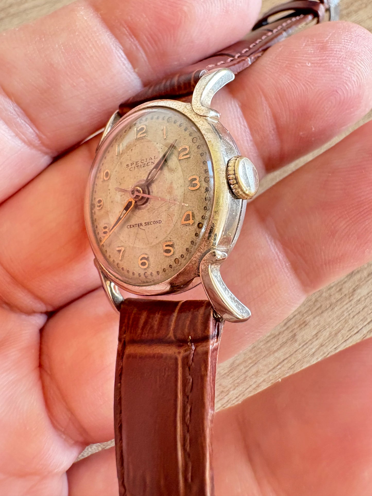 CITIZEN SPECIAL ARTDECO 1940s MANUAL WINDING VINTAGE JAPAN PRE-OWNED