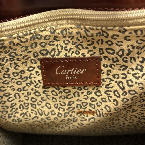 CARTIER PANTHERE LEATHER COLLECTION WITH CERTIFICATE LADIES HANDBAG