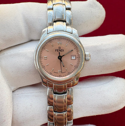 FENDI LADIES FULL SET QUARTZ PREOWNED SWISS WATCH