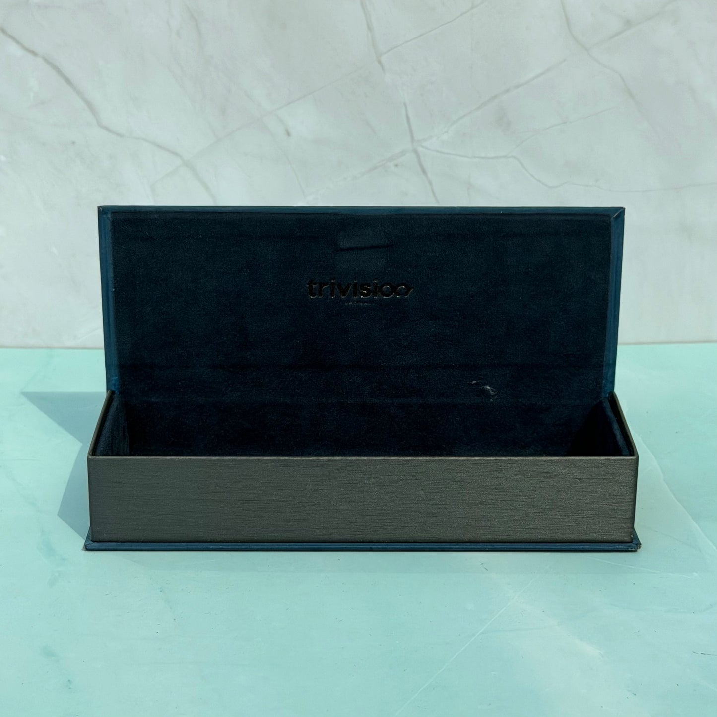 TRIVISION OPTICALS BLUE EYEGLASSES SUNGLASSES PRESENTATION STORAGE BOX