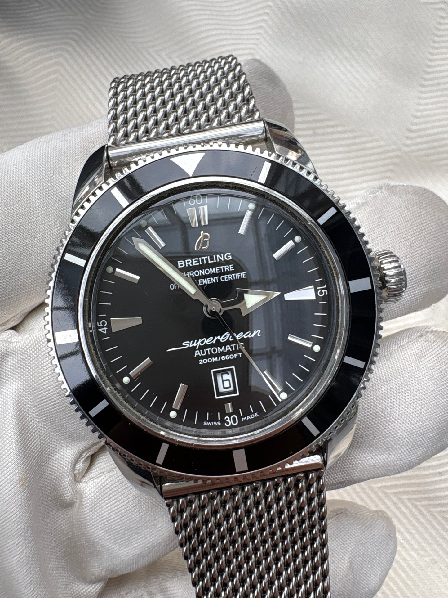 BREITLING SUPEROCEAN HERITAGE46 AUTOMATIC SWISS PREOWNED WATCH