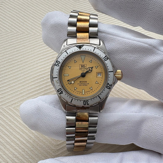 TAG HEUER PROFESSIONAL LADIES TWO TONE VINTAGE 1980s TWO TONE SWISS QUARTZ PREOWNED WATCH