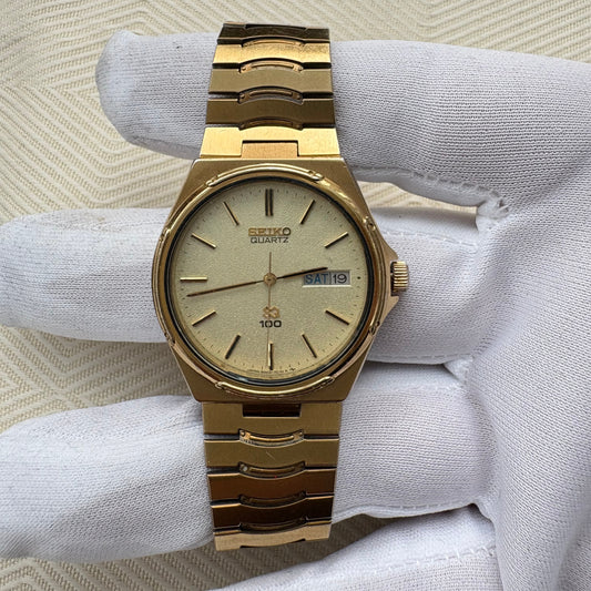 SEIKO SQ NEOVINTAGE 1980s GOLDPLATED QUARTZ JAPAN PREOWNED WATCH