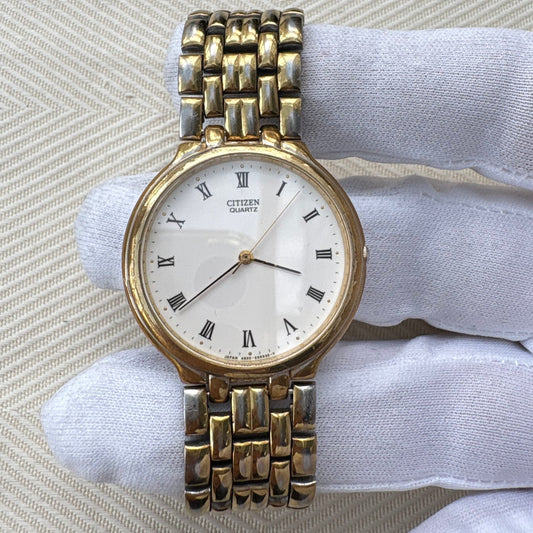 CITIZEN DRESS NEOVINTAGE 1990s GOLDPLATED QUARTZ JAPAN PREOWNED WATCH