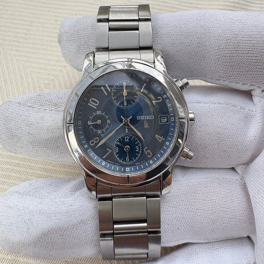 SEIKO LK CHRONOGRAPH UNISEX PREOWNED QUARTZ JAPAN WATCH