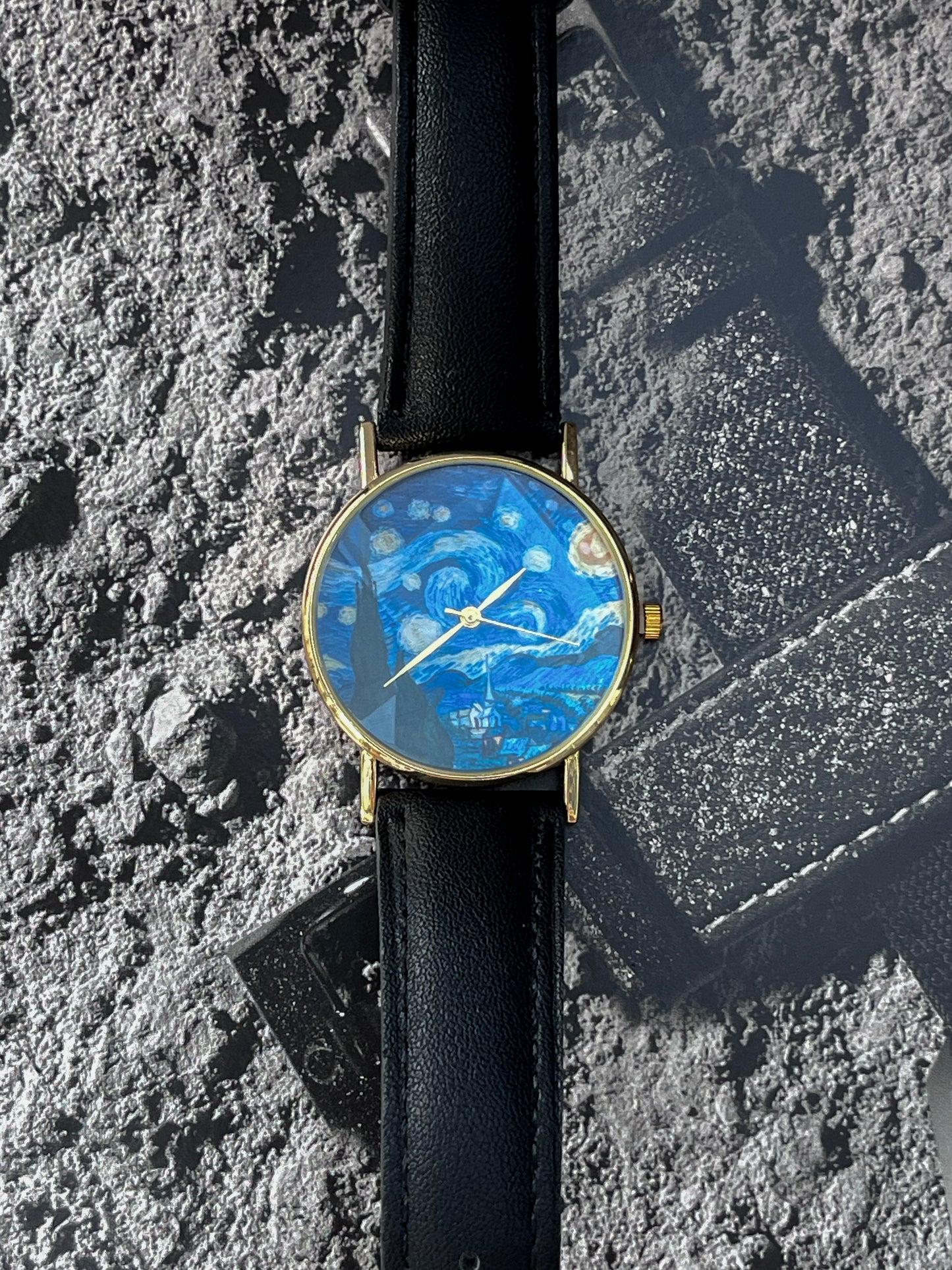 VAN GOGH ART FASHION WATCH BLACK STRAP