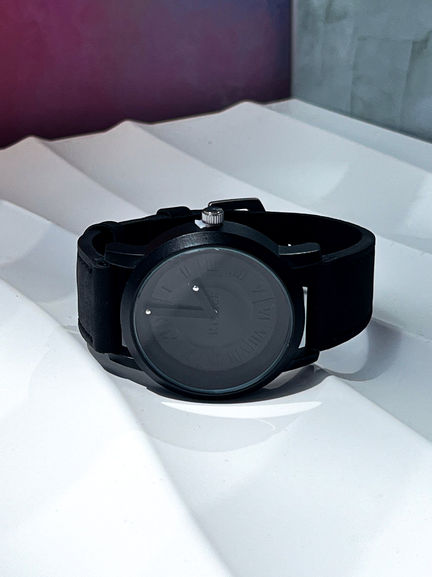 ROCK BLACK STEEL QUARTZ PRELOVED WATCH