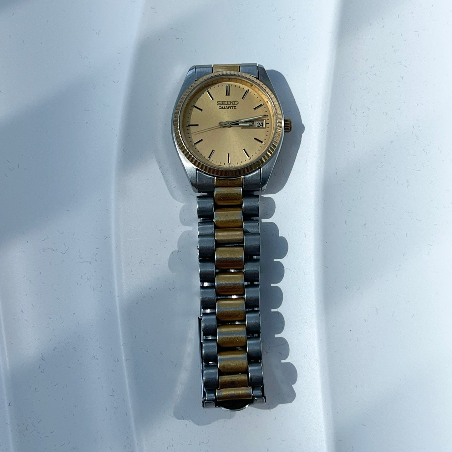 SEIKO TWO-TONE STEEL QUARTZ JAPAN PRELOVED WATCH