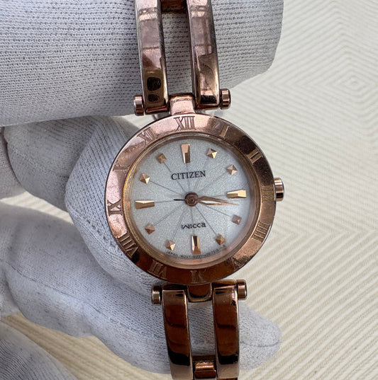 CITIZEN WICCA LADIES ECO-DRIVE SOLAR QUARTZ PREOWNED JAPAN WATCH