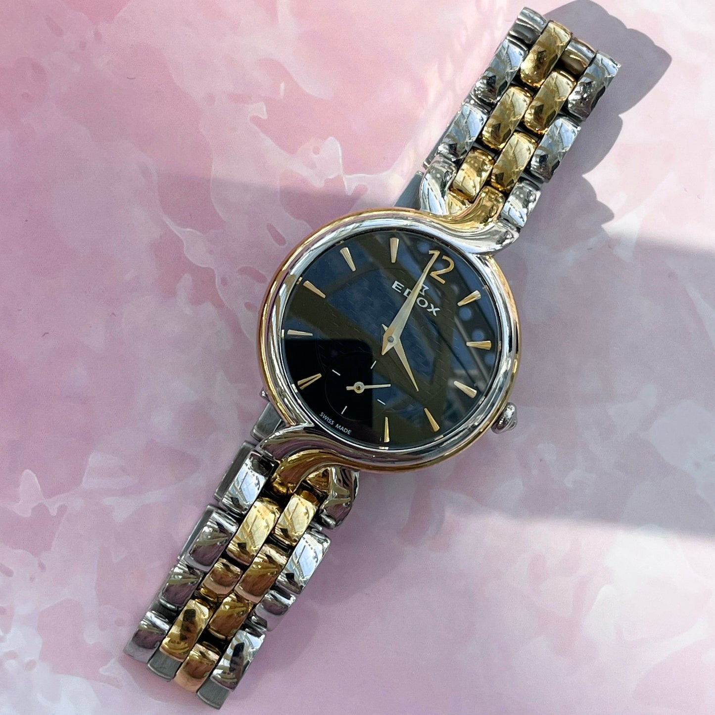 EDOX TWO TONE SWISS QUARTZ PRELOVED WATCH