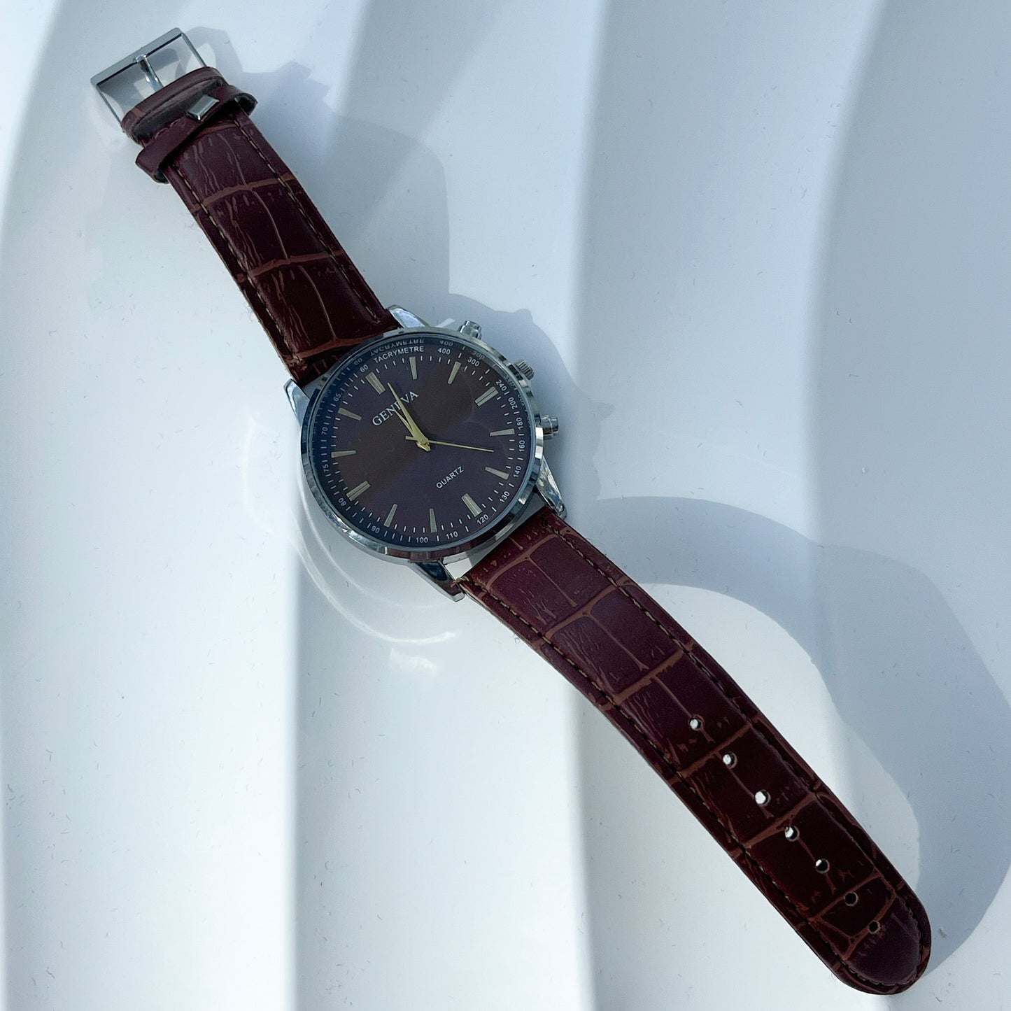 GENEVA STEEL QUARTZ PRELOVED WATCH