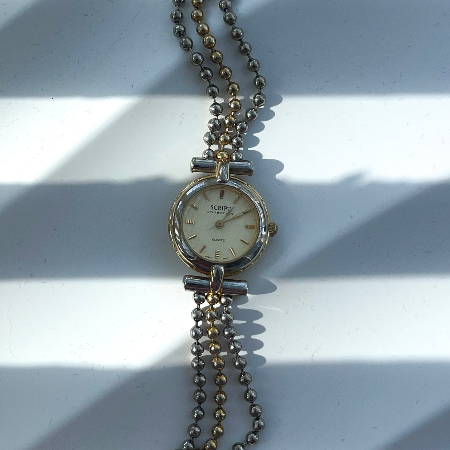SCRIPT COLLECTION GOLD PLATED QUARTZ JAPAN PRELOVED WATCH