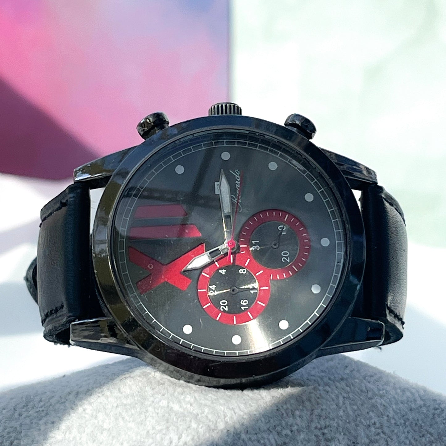 CHICANDO BLACK STEEL QUARTZ PRELOVED WATCH