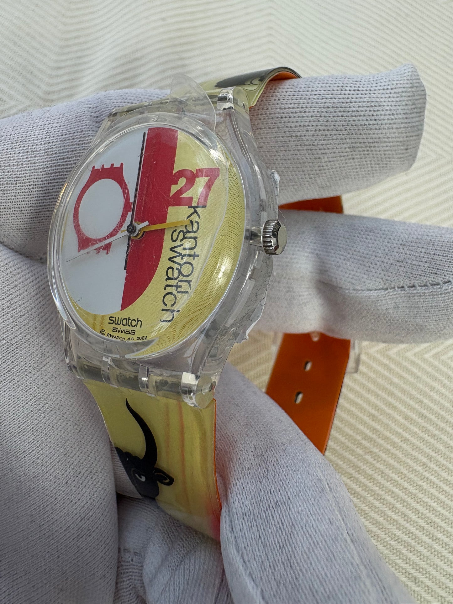 SWATCH CANTON FULL SET NEVER USED UNISEX QUARTZ SWISS PREOWNED WATCH