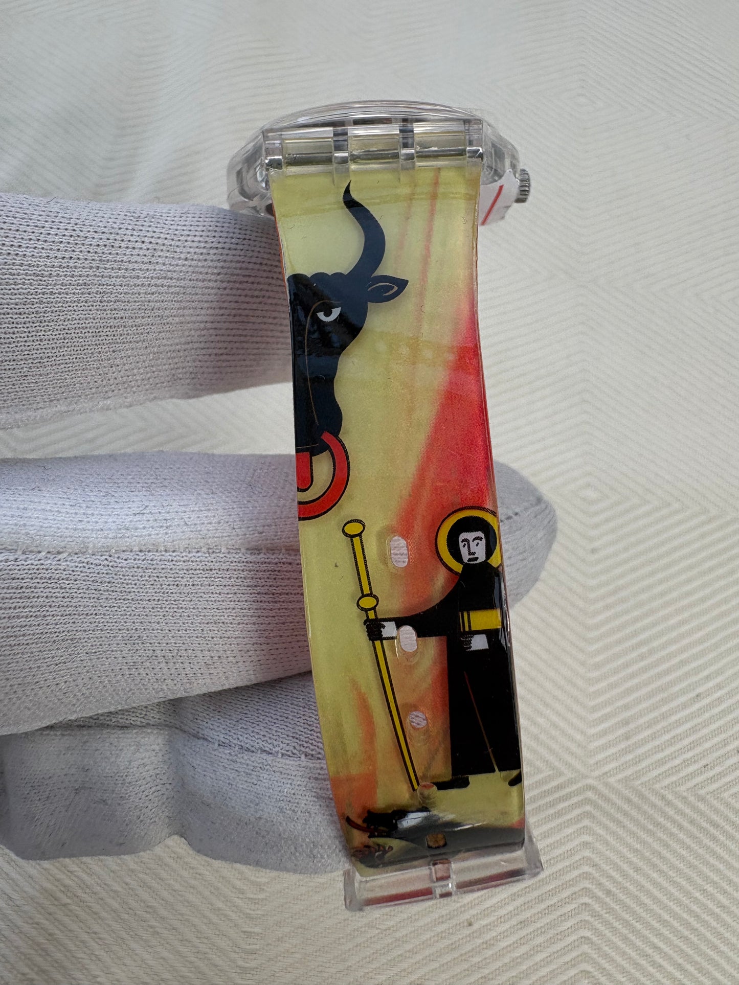 SWATCH CANTON FULL SET NEVER USED UNISEX QUARTZ SWISS PREOWNED WATCH