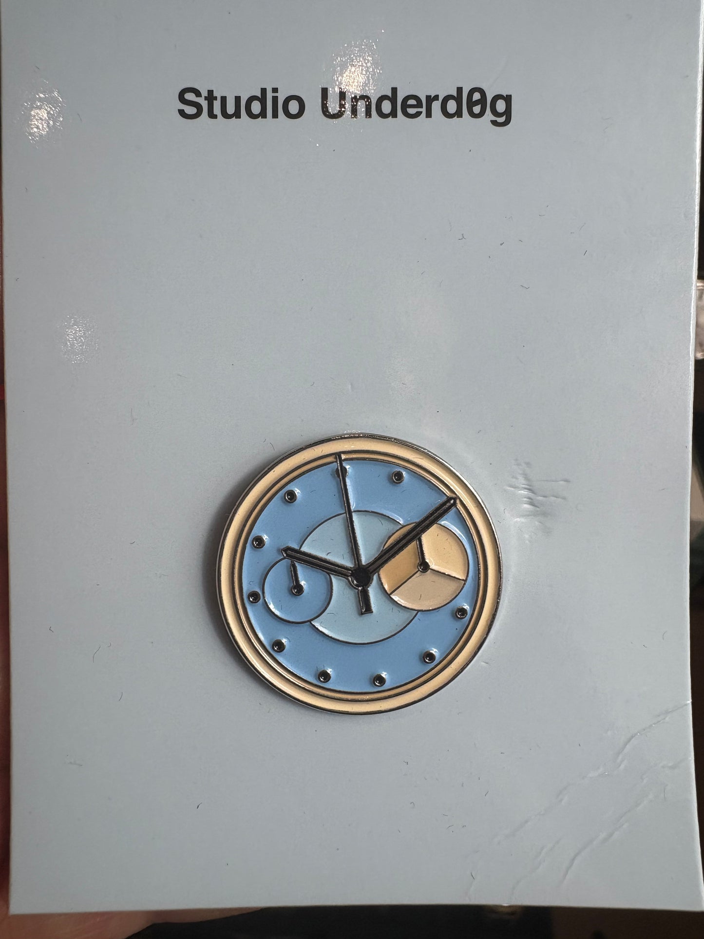 STUDIO UNDERDOG ENAMEL DIAL PIN JEWELLERY 34mm