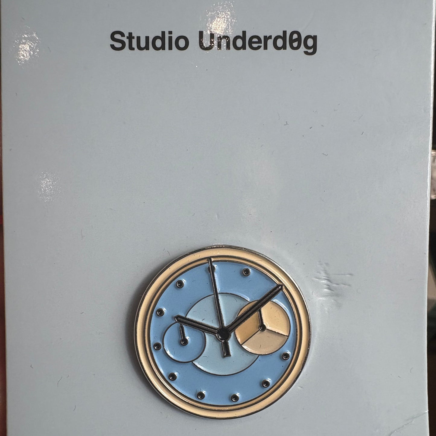 STUDIO UNDERDOG ENAMEL DIAL PIN JEWELLERY 34mm