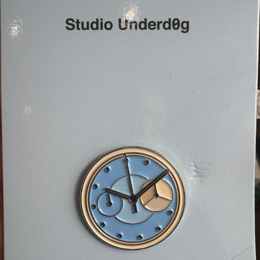 STUDIO UNDERDOG ENAMEL DIAL PIN JEWELLERY 34mm