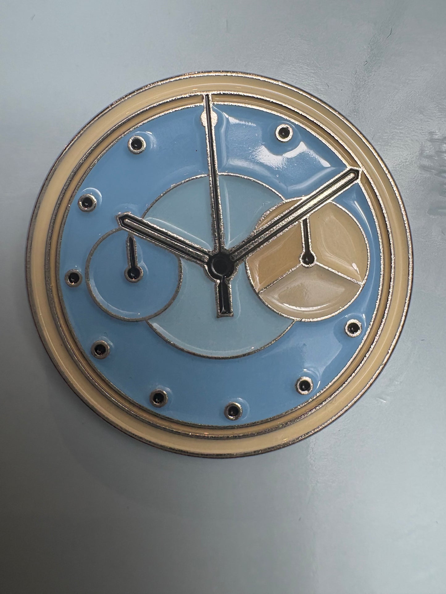 STUDIO UNDERDOG ENAMEL DIAL PIN JEWELLERY 34mm