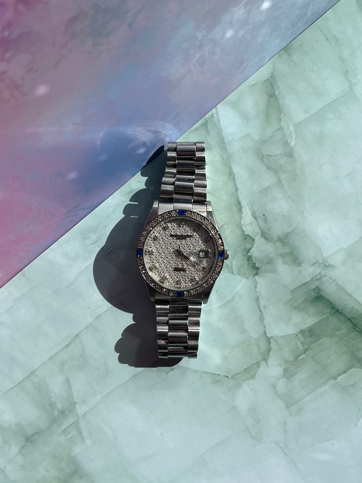 NICOLA VALENTINO SWAROVSKI CRYSTALS QUARTZ JAPAN PRELOVED WATCH