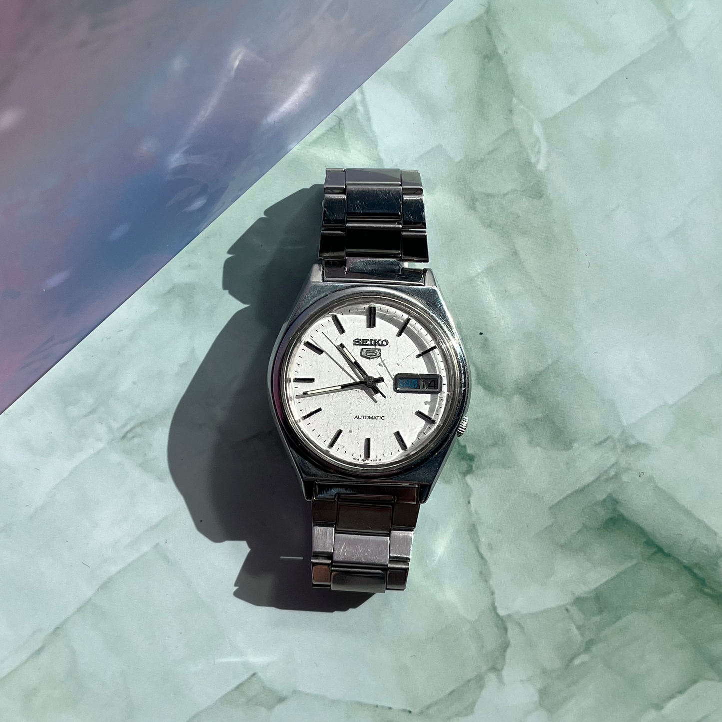 SEIKO 5 STEEL AUTOMATIC 1980S JAPAN PRELOVED WATCH