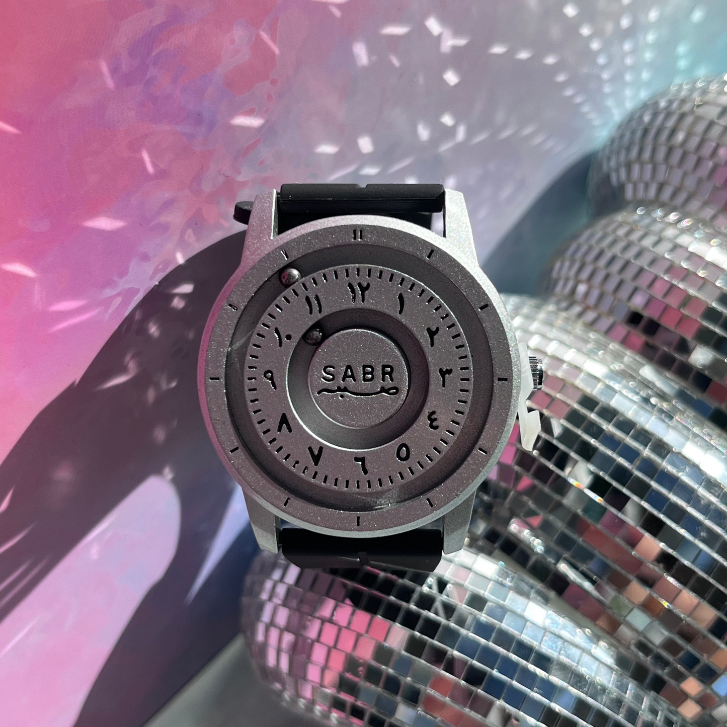 SABR STEEL QUARTZ ARABIC DIAL MAGNETIC BRAND NEW CHINESE WATCH