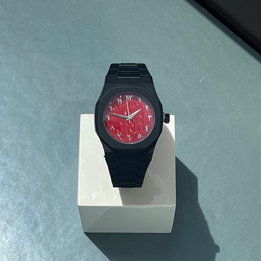 ARABIC DIAL QUARTZ BLACK RESIN FASHION BRAND NEW WATCH
