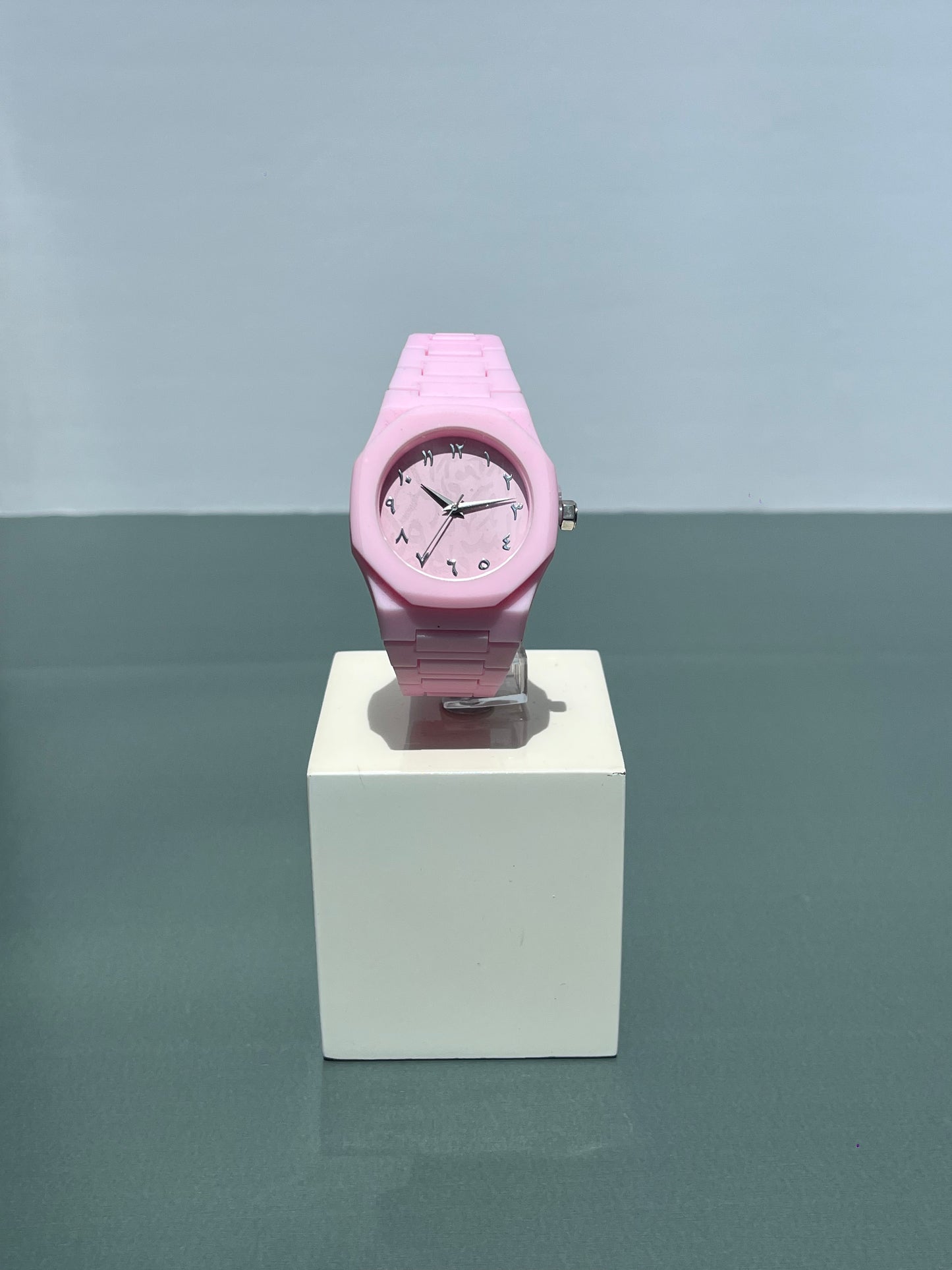 ARABIC DIAL QUARTZ PINK RESIN FASHION BRAND NEW WATCH