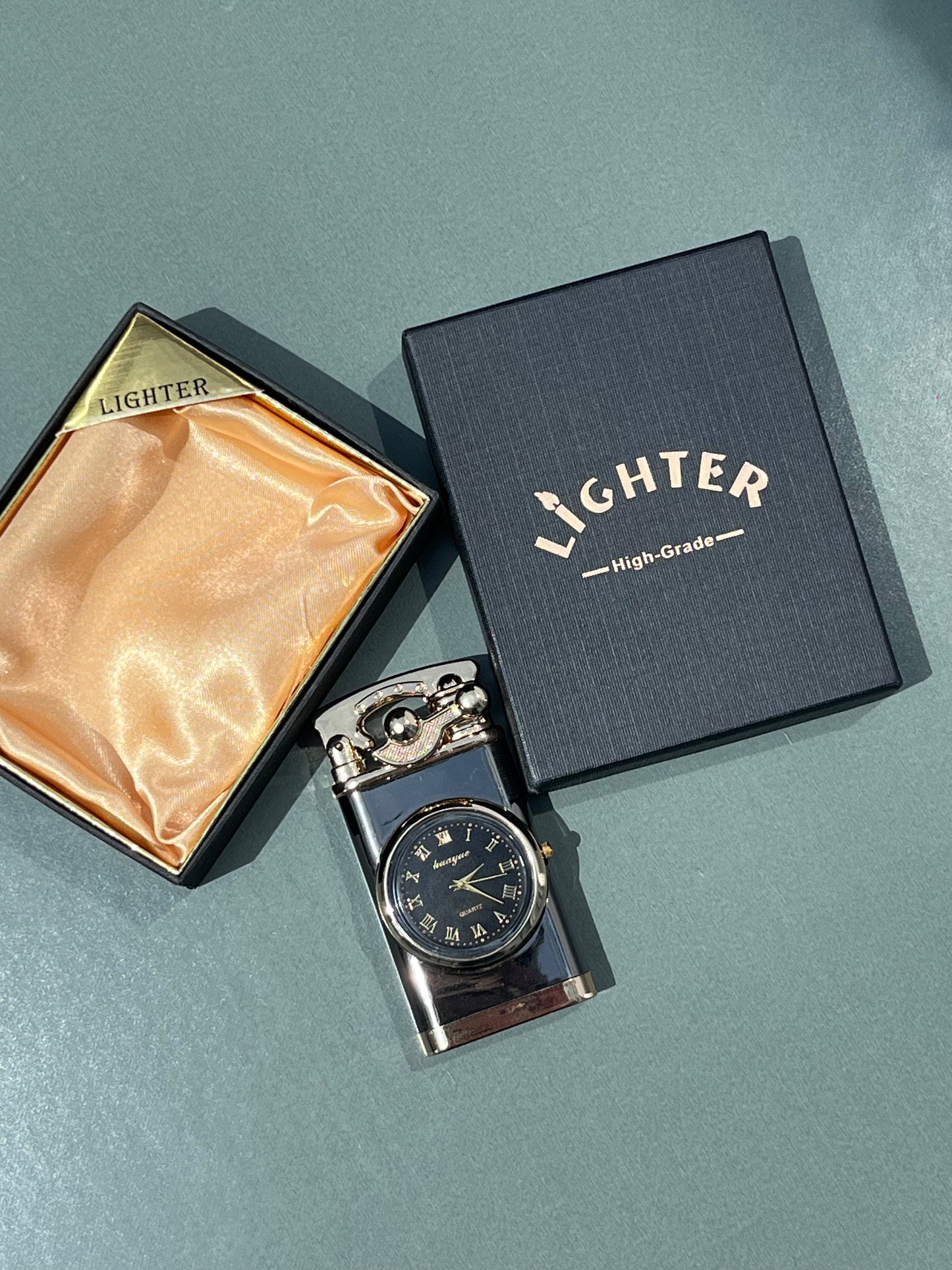 HUAYUE LIGHTER CLOCK QUARTZ FASHION BRAND NEW TABLE WATCH
