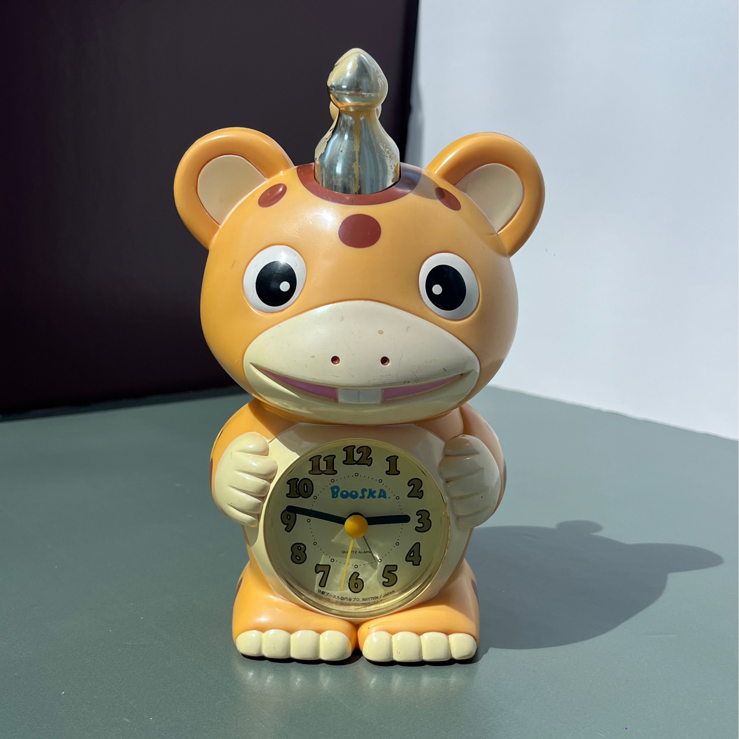 RHYTHM BOOSKA GIRAFFE ALARM CLOCK QUARTZ JAPAN PRELOVED TALKING CHARACTER CLOCK