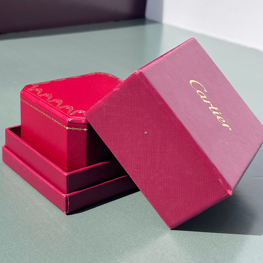 ORIGINAL CARTIER RED WATCH PRESENTATION BOX SET